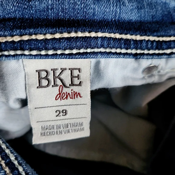 BKE Payton Jeans Mid Rise 29 Measures 34/26 Stone Wash - Picture 7 of 8